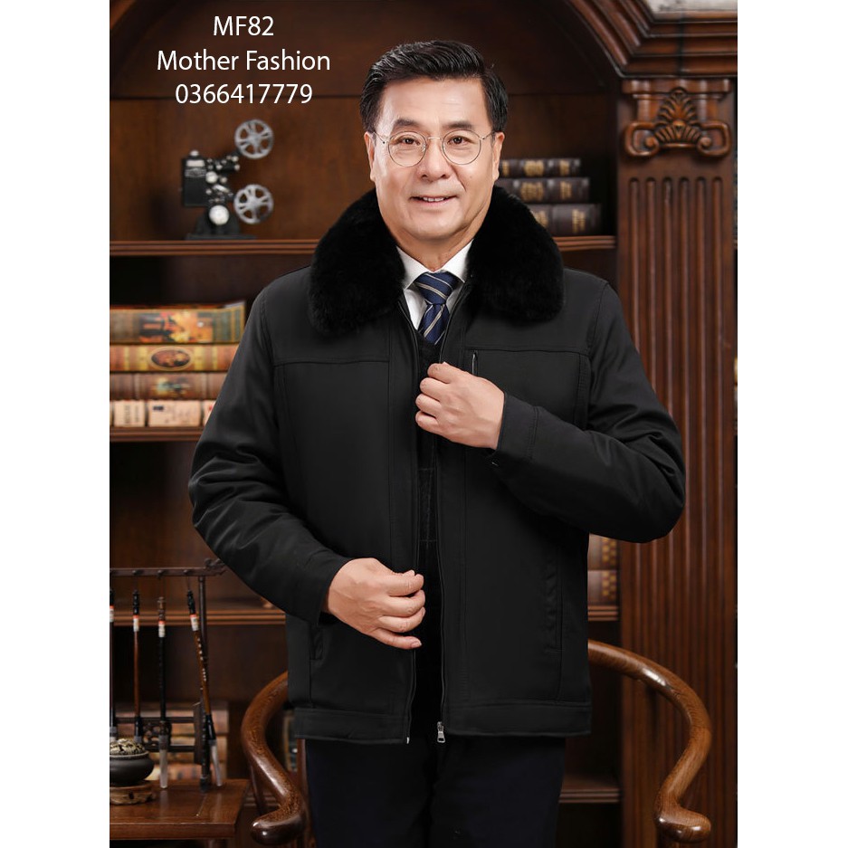 Áo phao lót lông nam trung niên, Áo khoác cho bố 82