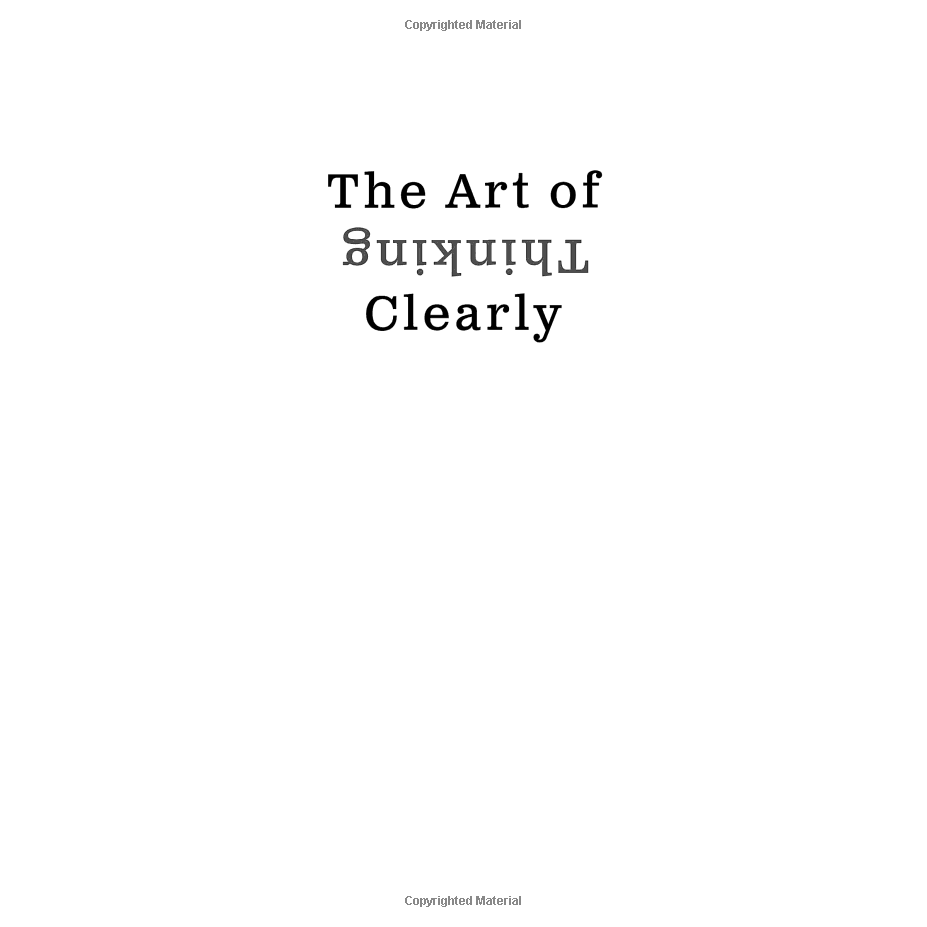 Sách - The Art of Thinking Clearly