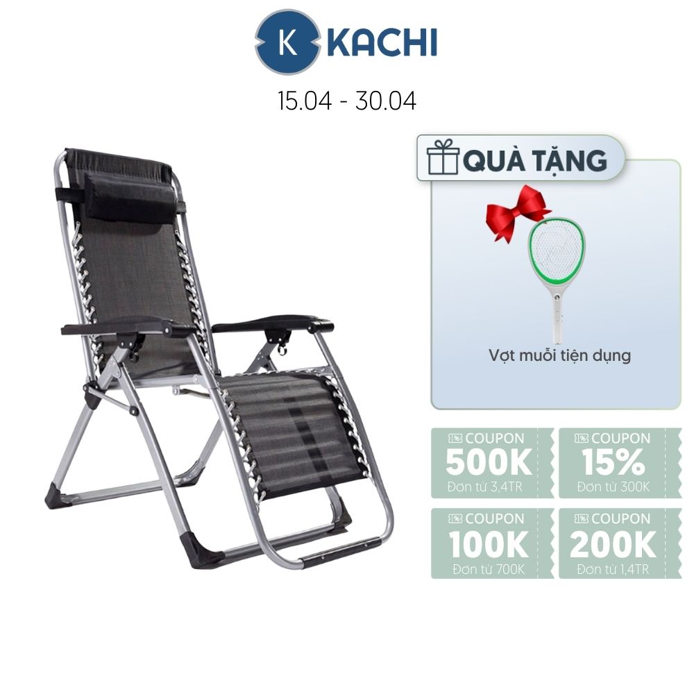 Ghế xếp thư giãn thông minh Kachi MK171 – Màu đen