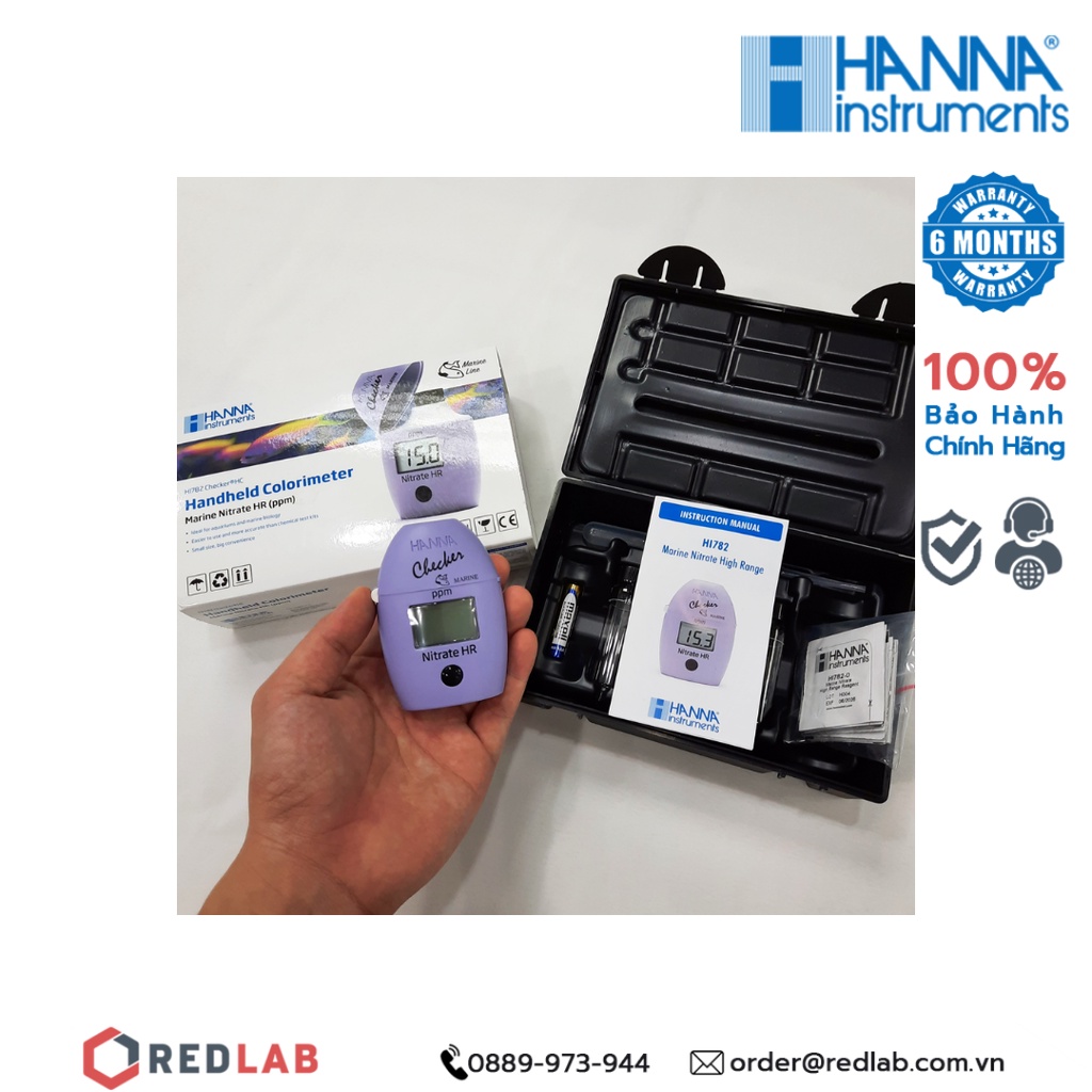 Máy đo Nitrat thang cao cho nước mặn Hanna HI782