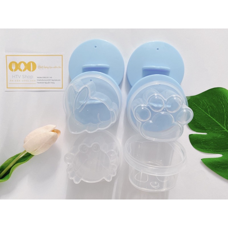 Khuôn hấp hình thú/ hình tim hoa làm bánh cho bé ăn dặm