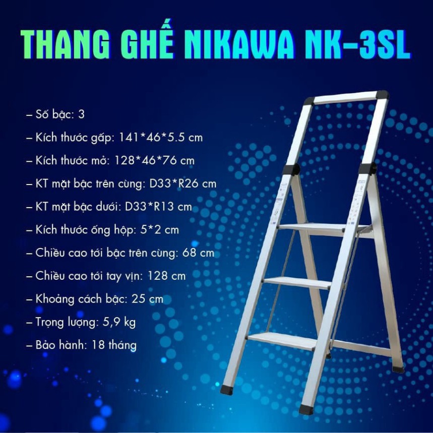 Thang ghế nhôm Nikawa NK-3SL