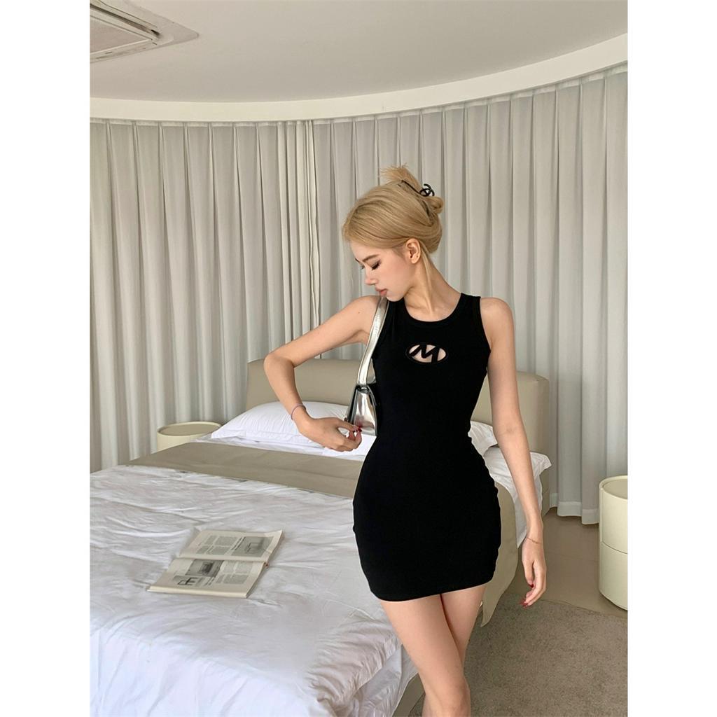 Cocory vn Đầm Ngắn Dáng Ôm Khoét Lỗ Thời Trang Mùa Hè Quyến Rũ Cho Nữ