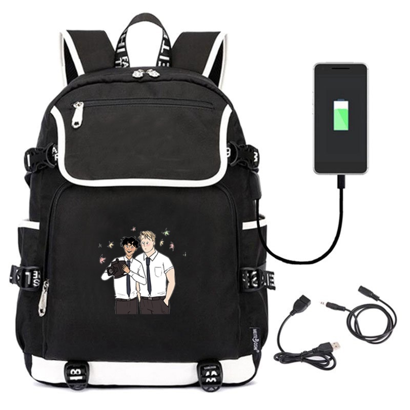 Balo nắp ngang in hình HEARTSTOPPER Trái tim ngừng nhịp dễ thương cặp sách đi học