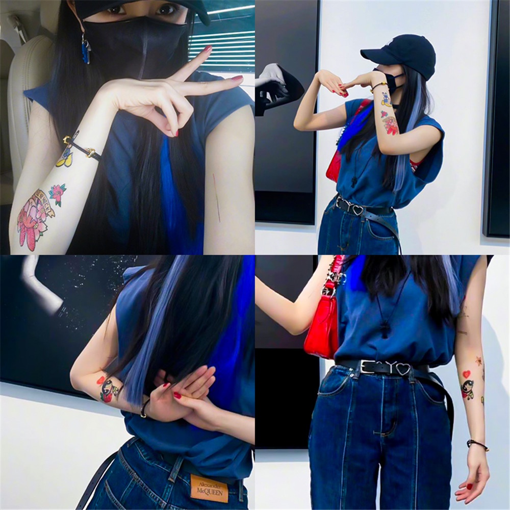 Bộ 17 Hình Xăm Dán Chống Thấm Nước Lâu Trôi Hình Powerpuff Girls Dễ Thương