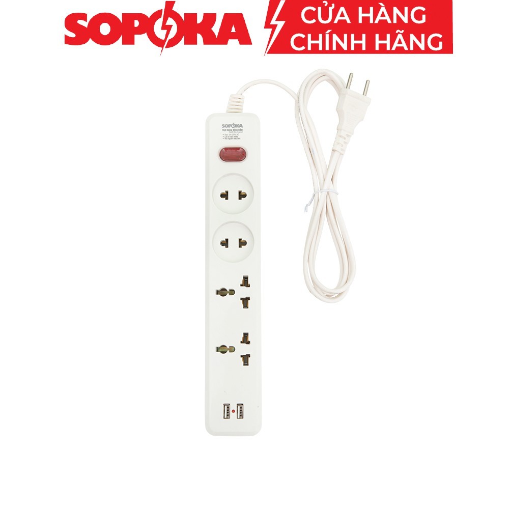 Ổ cắm điện đa năng SOPOKA Có USB 27W 4U1 4U2 an toàn tiện lợi