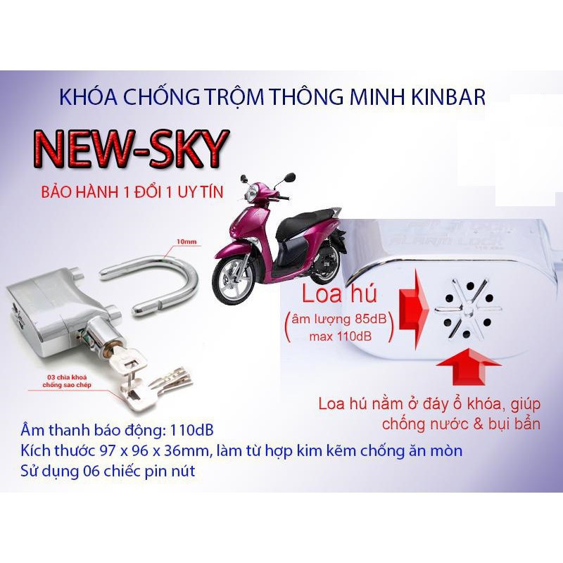 [Giảm15% đơn từ 200k] Khóa Chống Trộm, Khóa Cửa, Xe Máy, Tủ Cho Gia Đình Có Còi Hú Báo Động, Chống Cắt An Toàn Tuyệt Đối