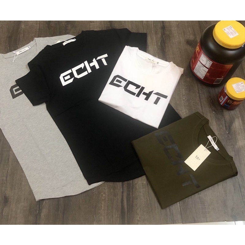 [sale sốc] áo gym nam ECHT vạt bầu cotton 100% cực chất