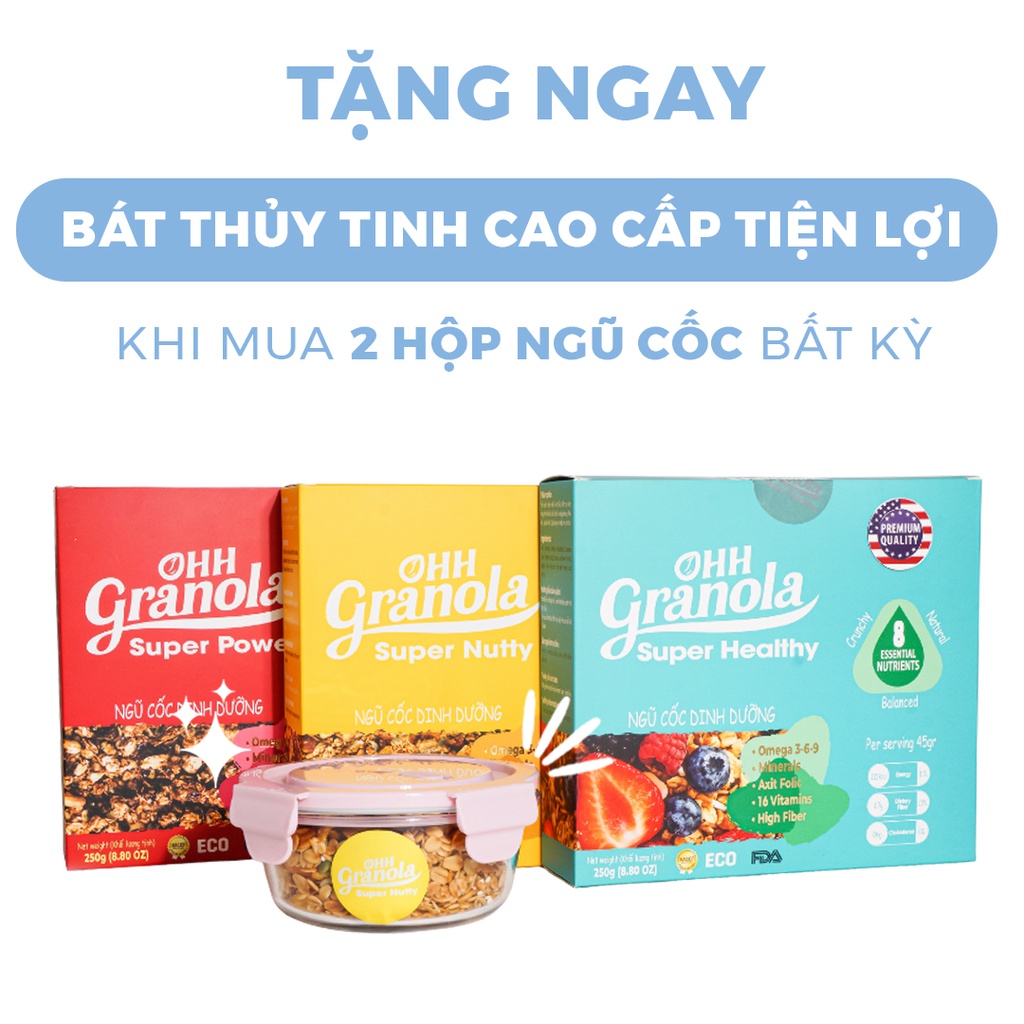 Ngũ Cốc Dinh Dưỡng Từ Các Loại Hạt Trái Cây Granola Super Nutty Nguyên Chất Giàu Omega Năng Lượng