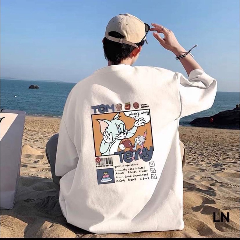 Áo phông mèo ô vuông  3D in lưng LN11