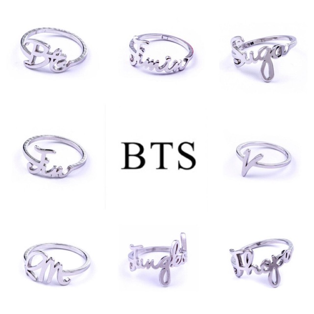 Nhẫn BTS của các thành viên trong nhóm