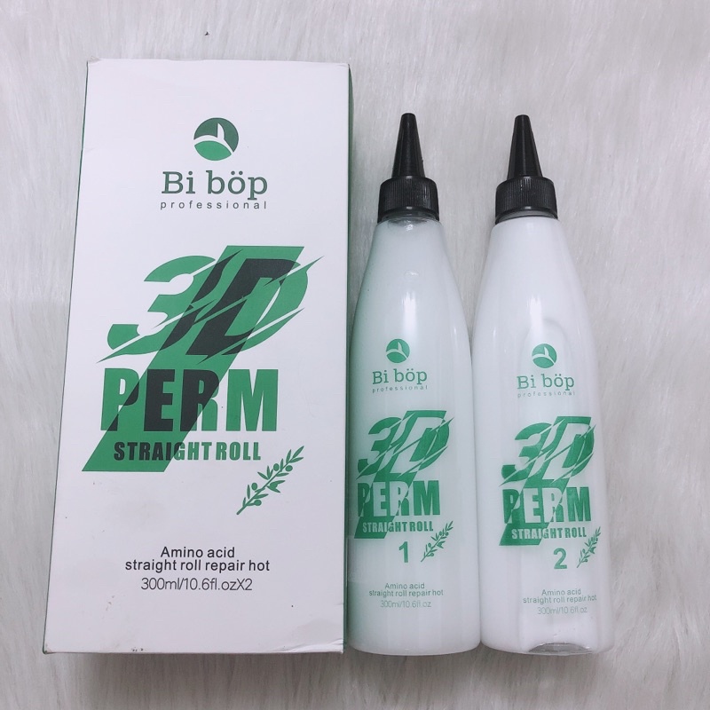 Cặp Thuốc uốn xoăn lạnh 3D PERM , Thuốc uốn xoăn tóc tại nhà 300mlx2
