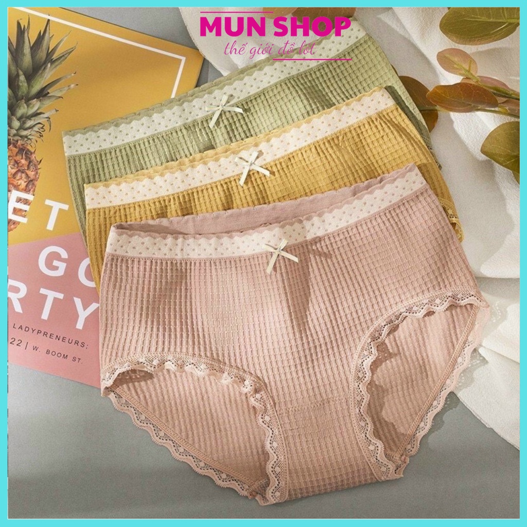 QUẦN LÓT COTTON KHÁNG VIÊM ĐÍNH NƠ MẪU MỚI