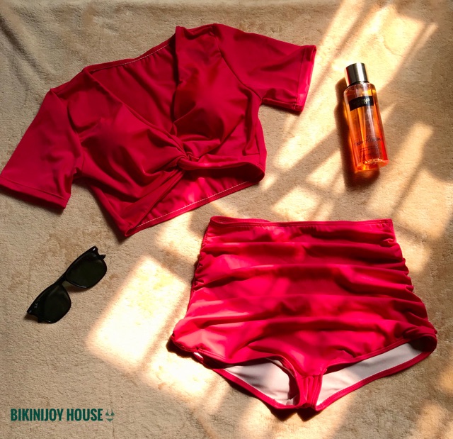 Bikini áo xoắn che khuyết điểm, quần lưng cao kín đáo