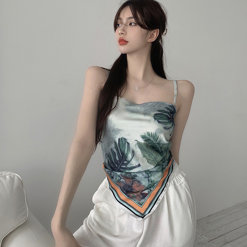 [Mã FAMAYWA giảm 10K đơn 50K] Áo Hai Dây Hở Lưng In Họa Tiết Phong Cách Hàn Quốc Dành Cho Nữ | BigBuy360 - bigbuy360.vn