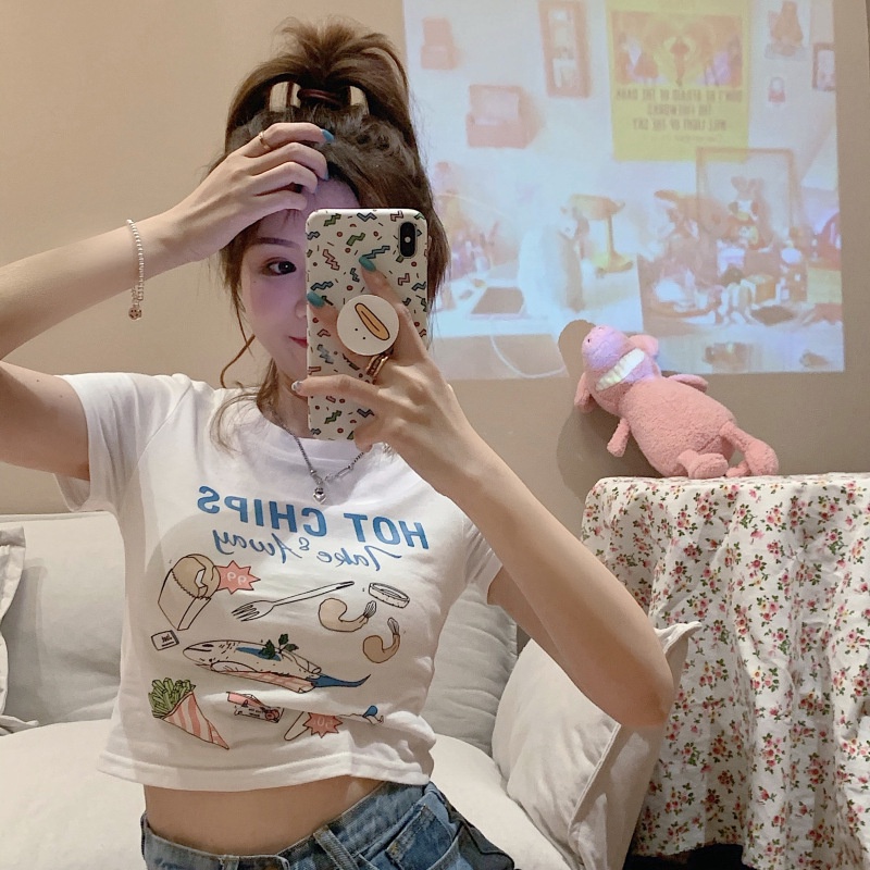 Áo croptop IELGY dáng ôm phong cách Hàn Quốc thời trang tùy chọn màu sắc dành cho nữ