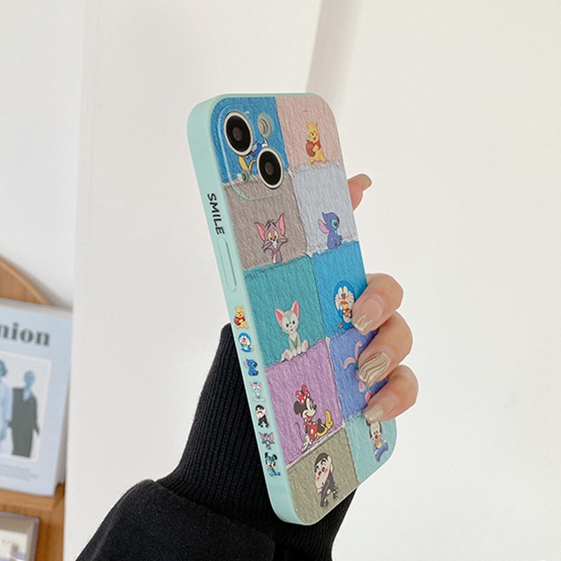 Rainbow Anime Girl Cute Silicone Soft Case for iPhone 6S 7 8 Plus XR XS Max   iPhone 11 12 13 Pro Max Redmi Note 8 Pro 9A 9T Cover