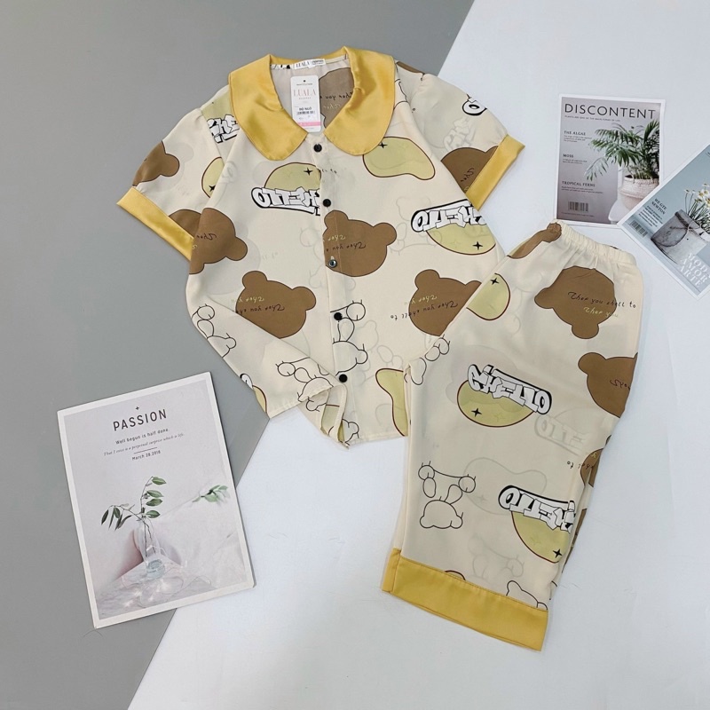 Bộ Pyjama Lụa Mang mềm mịn, Bộ mặc nhà siêu xinh