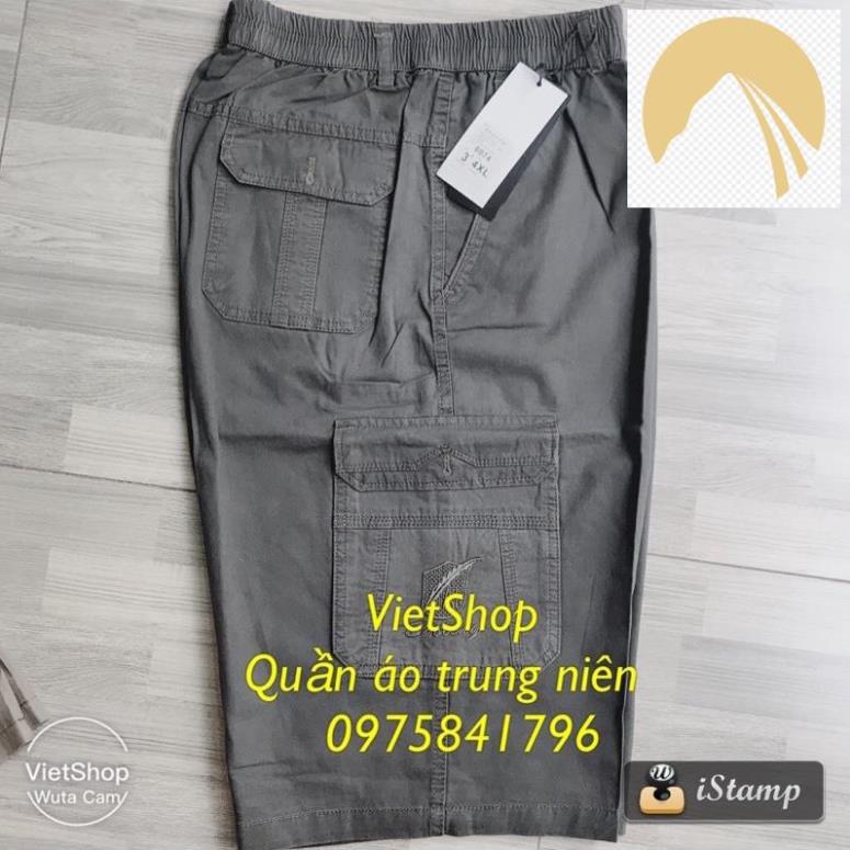 ️🤹️🎊 Quần ngố thô kaki túi hộp nam trung niên có size đại 100kg ️🤹️🎊