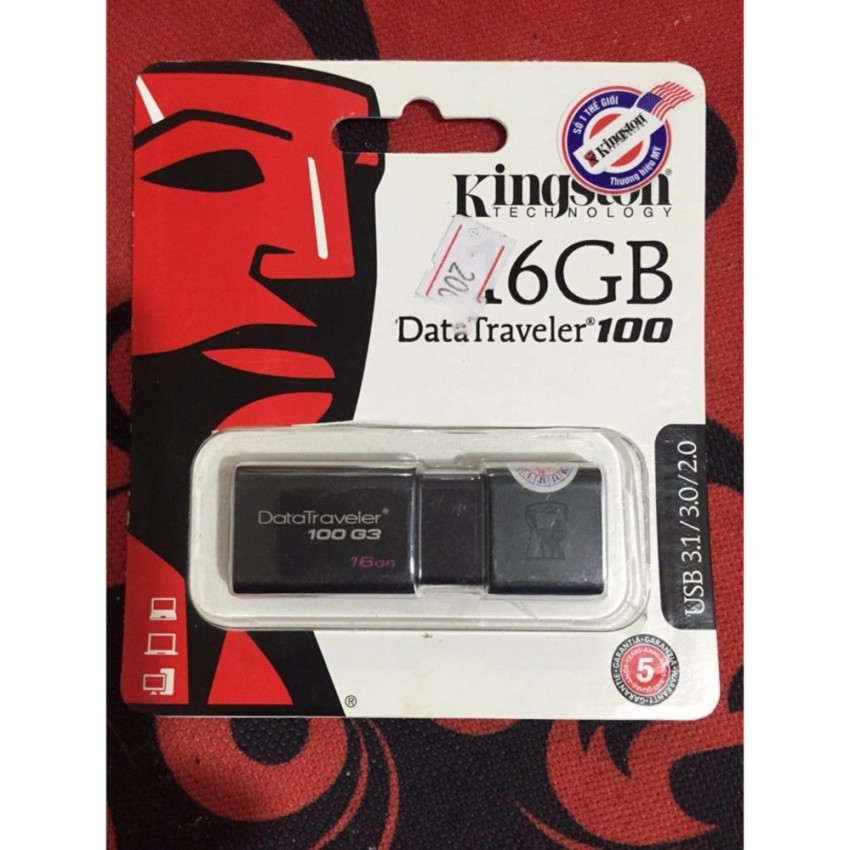 USB Kingston DT100G3 USB 3.0 16GB - Bảo hành 60 tháng chính hãng (SPC) | BigBuy360 - bigbuy360.vn