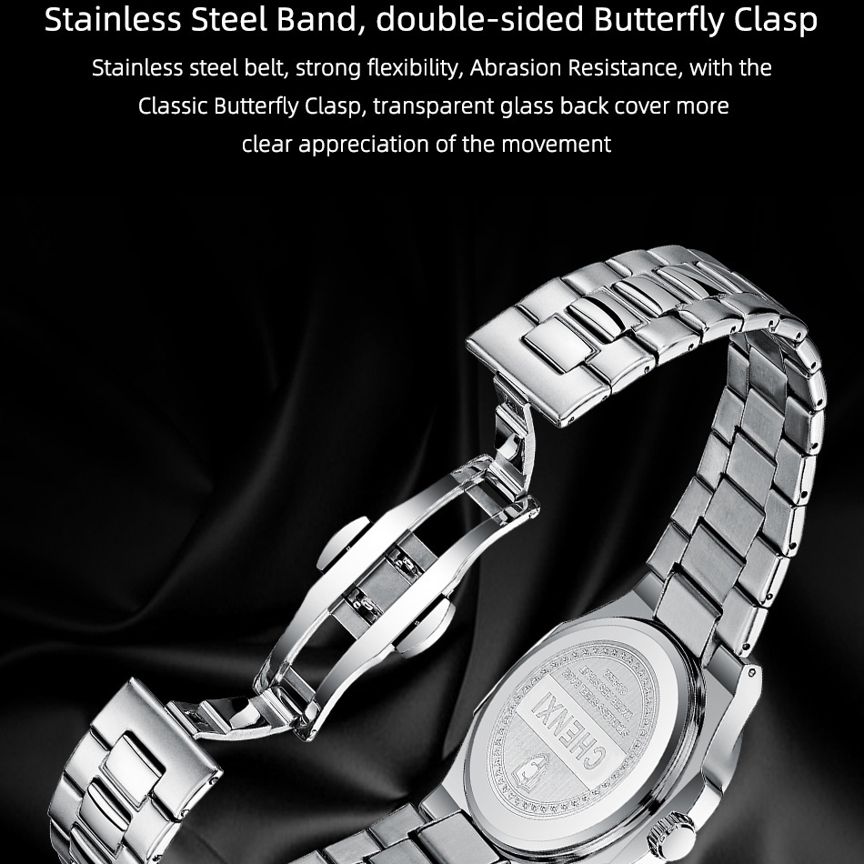 Đồng hồ đeo tay nam chất liệu thép không gỉ chống thấm nước sang trọng