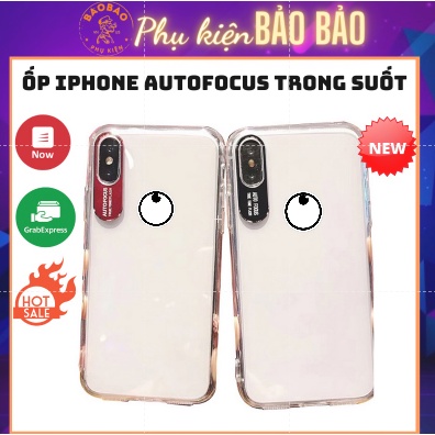 Ốp AUTOFOCUS Trong Suốt Viền Camera Kim Loại - Chống Va Đập ( Ốp Dẻo )