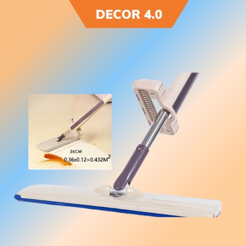 Cây lau nhà tự vắt, Cây lau nhà thông mình tiện lợi tự vắt có kèm 2 miếng lau thay thế