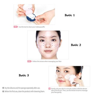 Dụng cụ rửa mặt và massage bạch tuộc Silicon