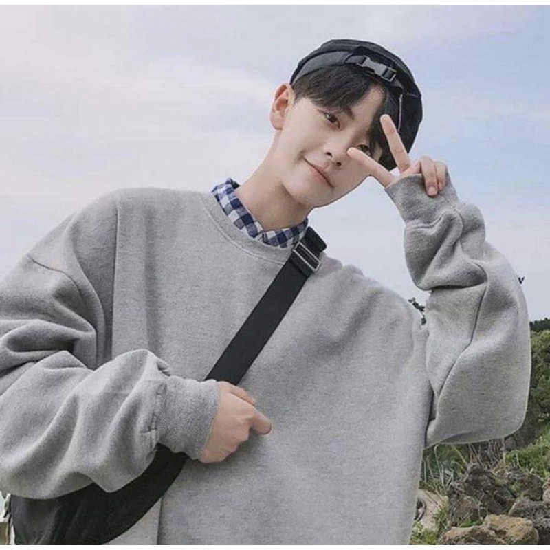 Áo Sweater Vải Nỉ Trơn Tay Dài Unisex Form Rộng Nam Nữ - Liph Store | BigBuy360 - bigbuy360.vn
