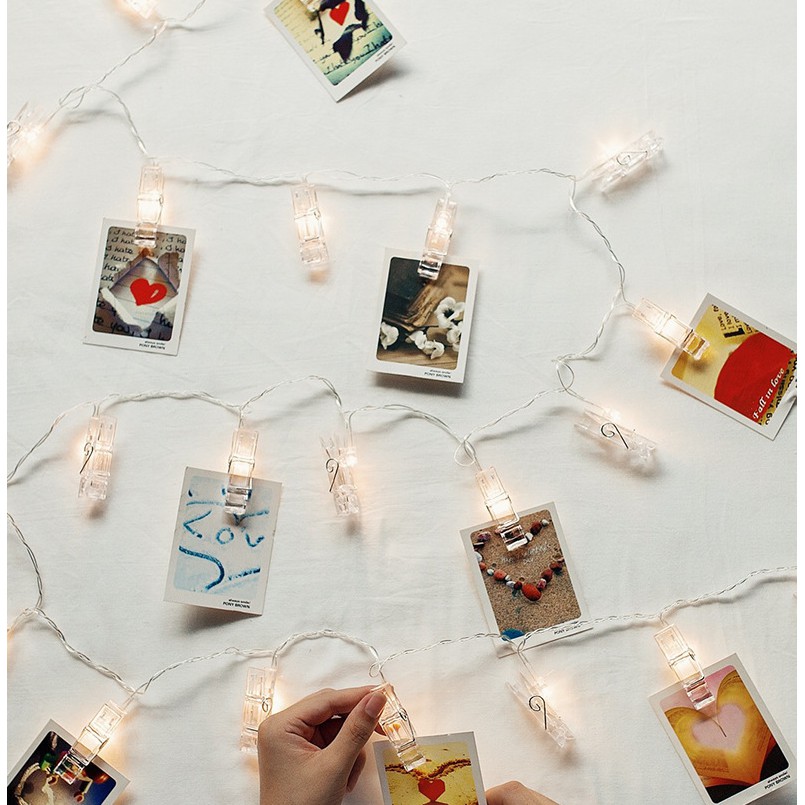 3M DÂY 20 ĐÈN LED KẸP FAIRY LIGHT TREO ẢNH TRANG TRÍ PHÒNG SIÊU ĐẸP | BigBuy360 - bigbuy360.vn