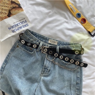 [ CÓ SẴN ] Thắt lưng lỗ kèm chain