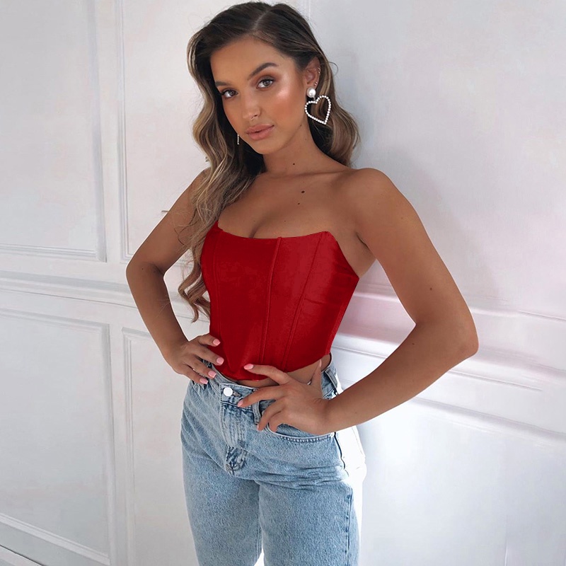 Áo Croptop Trễ Vai Quyến Rũ Cho Nữ