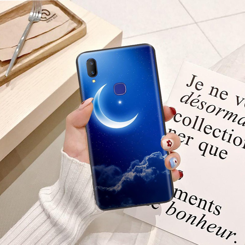 [Mã ELORDER5 giảm 10K đơn 20K] Ốp lưng ViVo Y91 Viền dẻo TPU hình Trăng Xanh