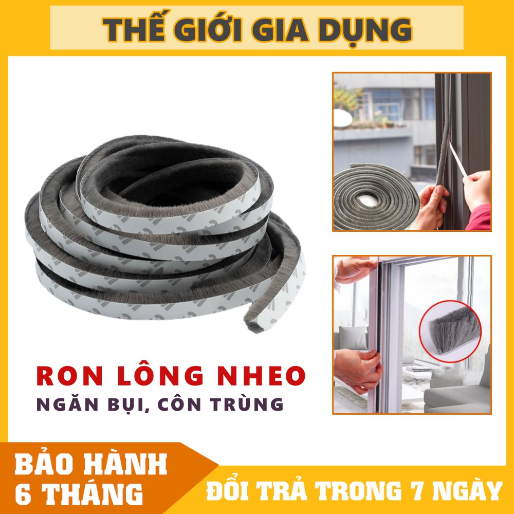 1 Mét Ron Lông Nheo, Ron Sợi Lông Nheo Dán Khe Hở Khung Cửa Ngăn Bụi Côn Trùng - Gioăng dán cửa sợi lông