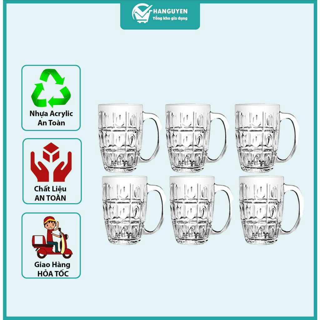 COMBO 10 Ly Mecal uống bia giả thủy tinh Cao Cấp dùng cho Gia đình, hàng quán, Nhà hàng, Cốc uống nước Beer