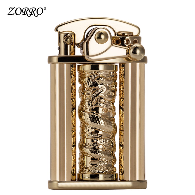 Bật ZORRO Z629 𝘹𝑎̆𝘯𝘨 đá điêu khắc trụ hình rồng sang trọng độc lạ có hộp đẹp