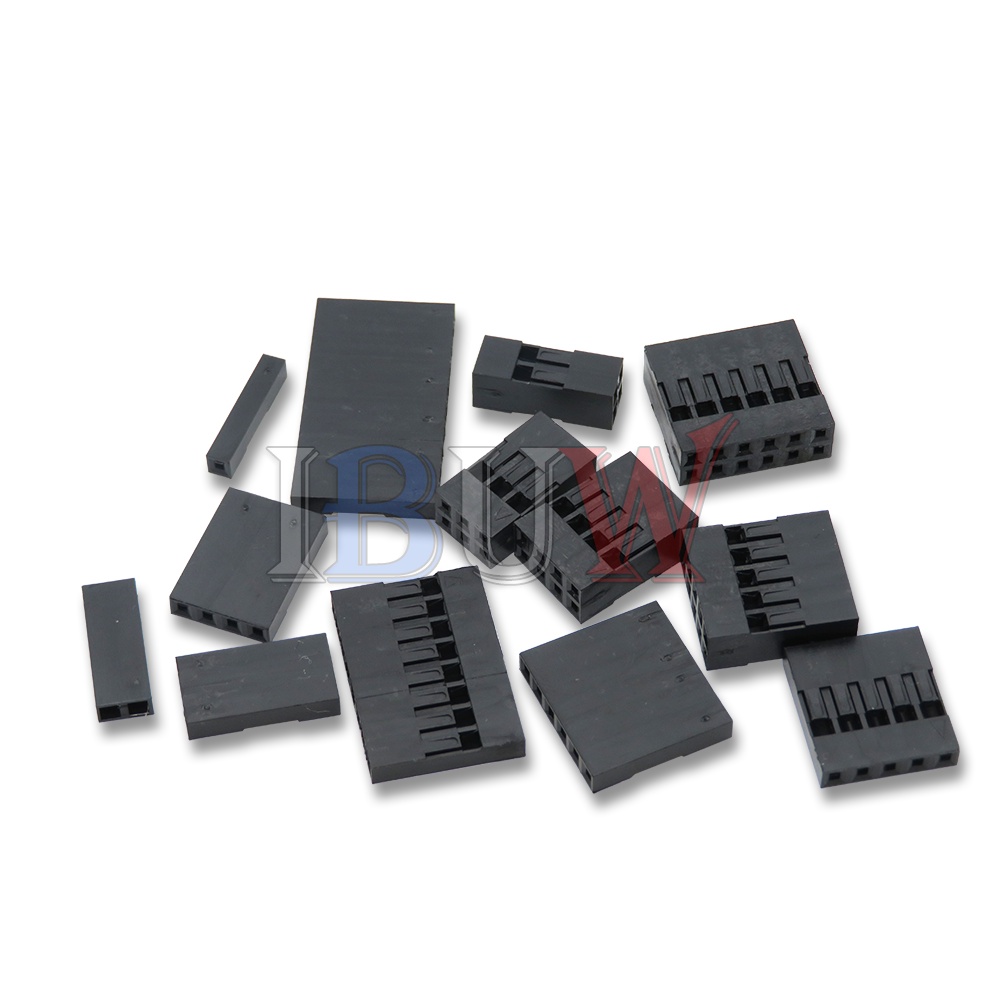 Set 100 Đầu Nối Dây Cáp Nhựa 2.54mm 1x2P 2x2P 1x3P 2x3P 1x4P 2x4P 1x5P 2x5P 1x6P