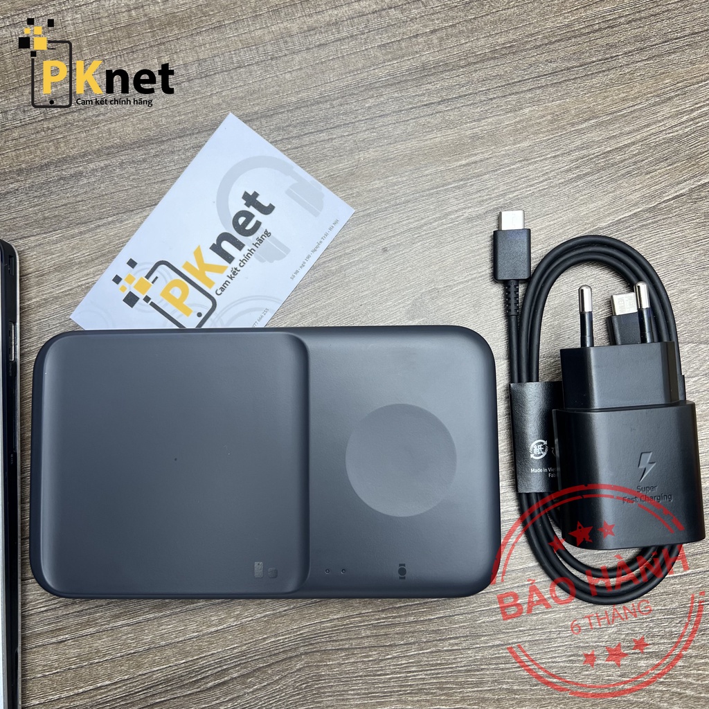 Sạc nhanh không dây Samsung 2 trong 1 P4300  cho S21, S21 Plus, S21 Ultra [Chính hãng, bảo hành 1 đổi 1]