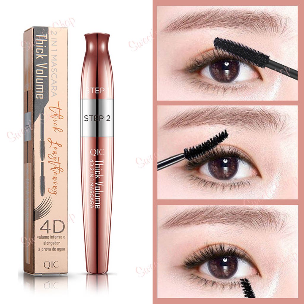 [Hàng Siêu Cấp] Mascara 💖FREESHIP💖 Mascara 4DQIC 2 trong 1 không thấm nước, lâu trôi, dày và dài mi hàng nội địa Trung | BigBuy360 - bigbuy360.vn