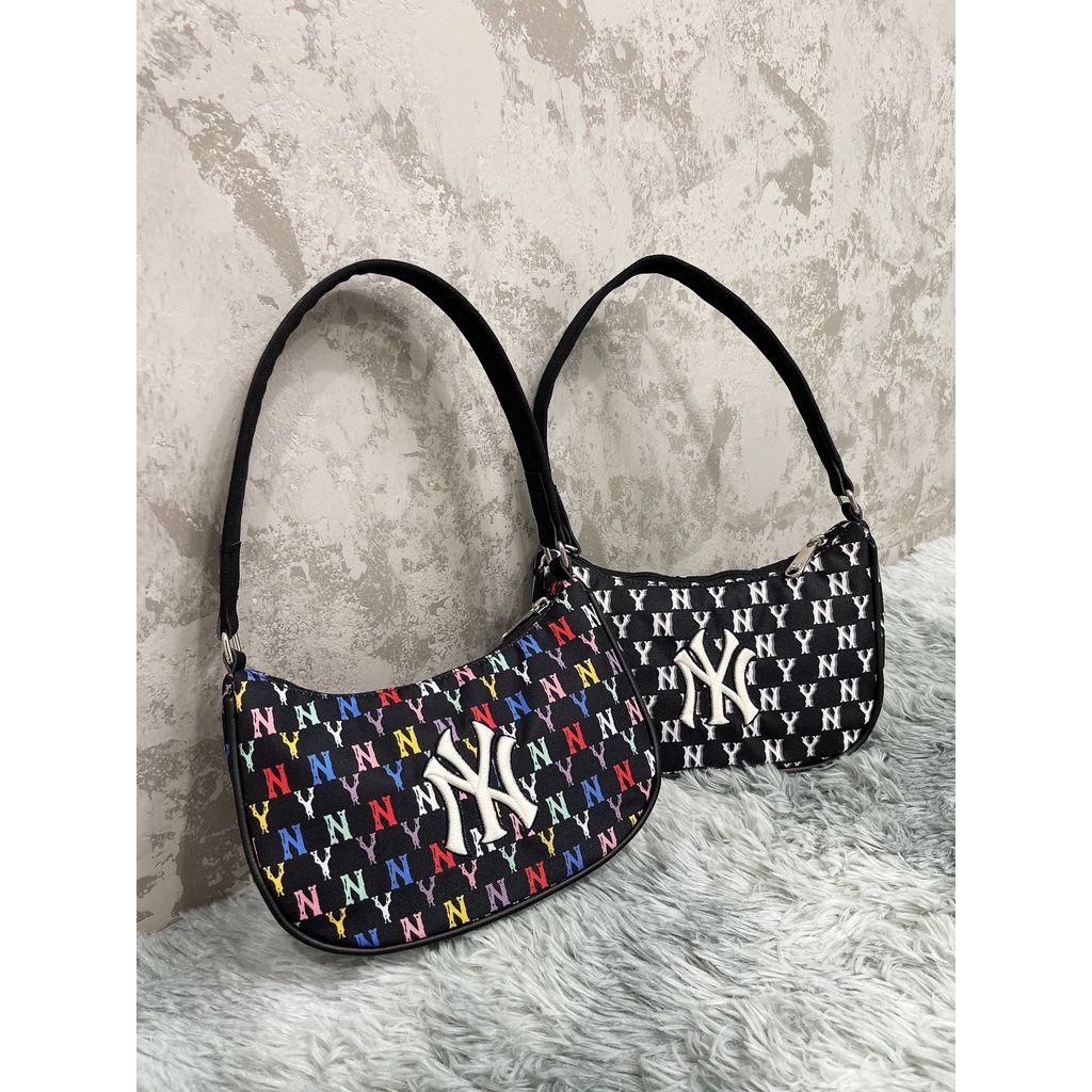 Túi Kẹp Nách MLB Monogram Jacquard Hobo Bag - HÀNG  XUẤT DƯ FULL TEM TAG