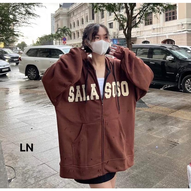 Áo khoác nỉ SALA mũ 2 lớp DA6