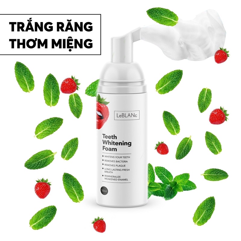 BỌT ĐÁNH TRẮNG RĂNG, FOAM TẨY TRẮNG RĂNG LEBLANC, 50ml