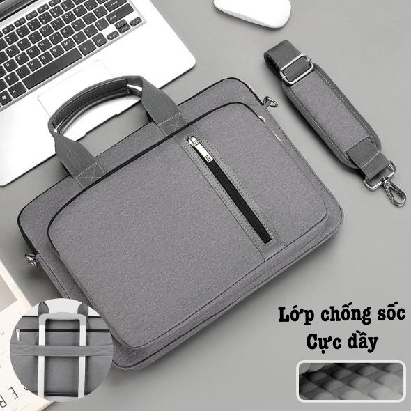 Cặp công sở, cặp đựng laptop chống sốc Business J.QMEI Cao cấp có lớp chống sốc cực dày