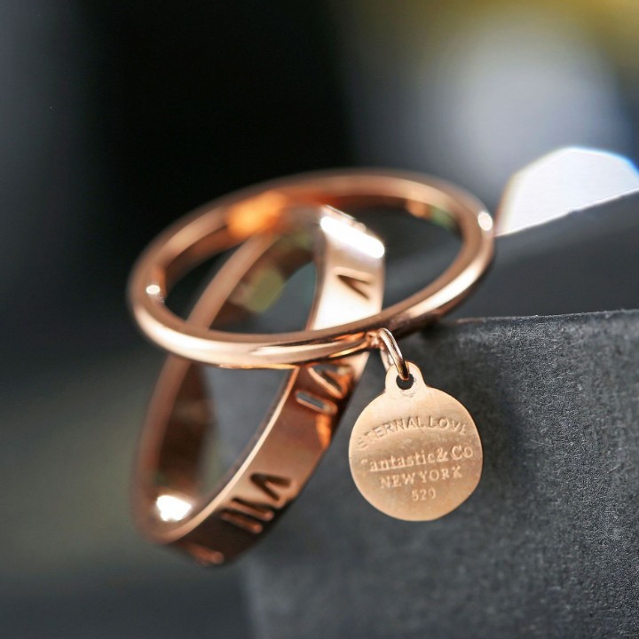 Bộ 2 Nhẫn Nữ Titan Không Đen TT 1359