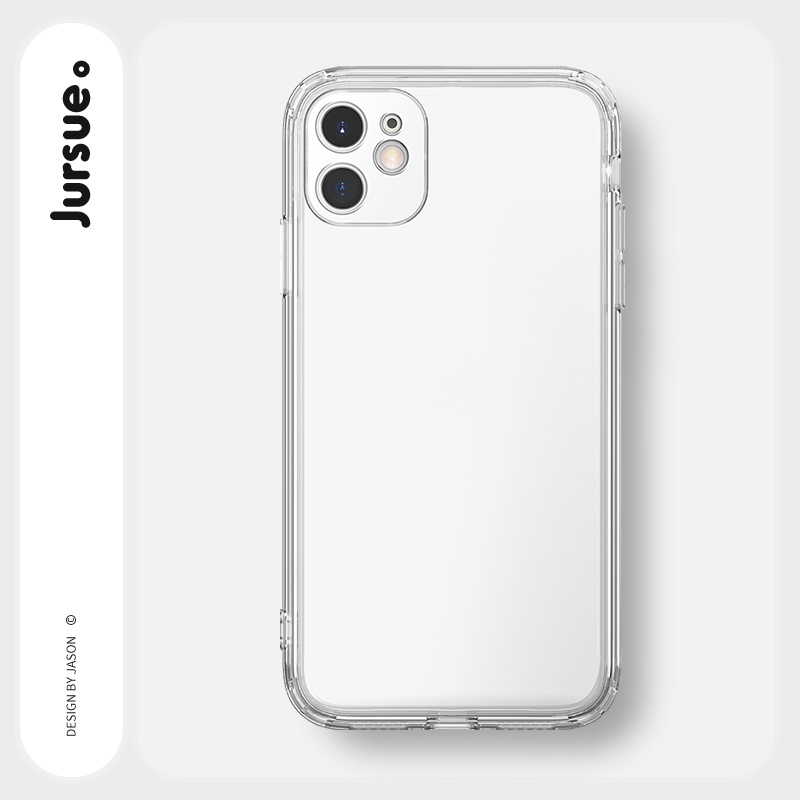 Ốp lưng JURSUE silicon mềm viền vuông chống sốc cho iPhone 13 12 11 Pro Max SE 2020 X XR XS ip 8 7 6 6S Plus Y152