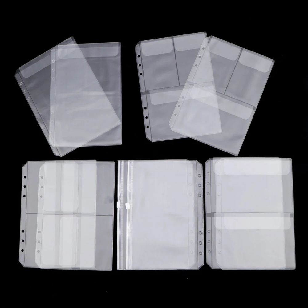 Túi đựng tài liệu 6 ngăn khổ A5 A6 bằng PVC chống thấm nước tiện dụng