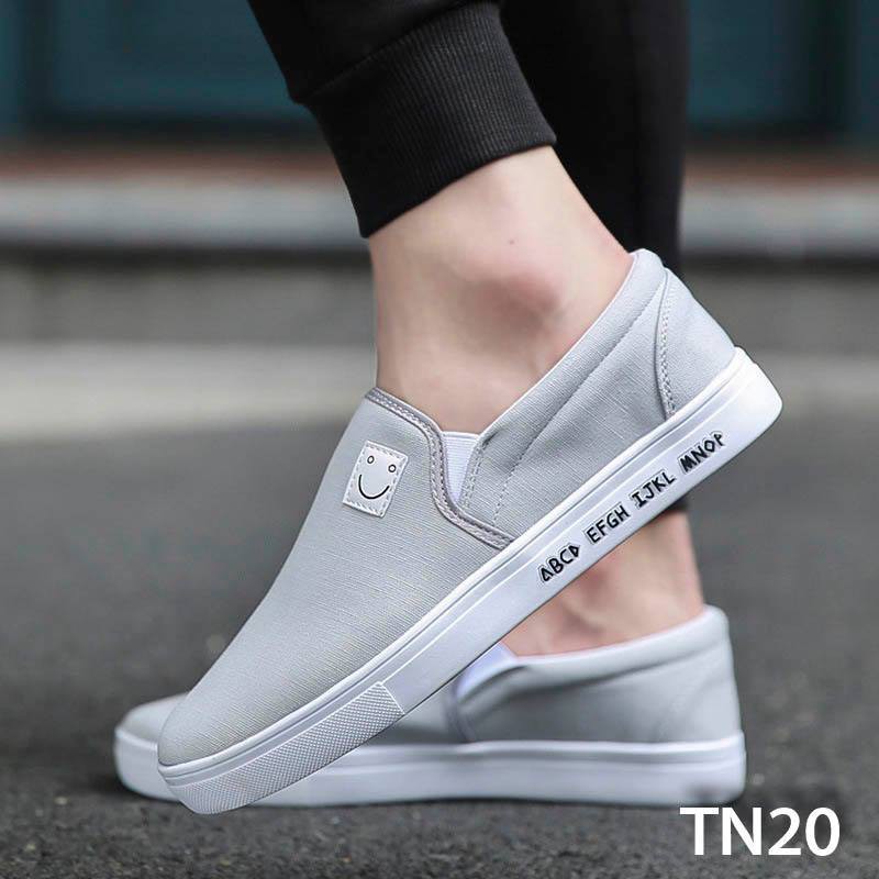 Giày Sneaker Thể Thao Đế Êm Chất Vải Cao Cấp [ TN20 - Xám Bạc,TN21 - Đen ]