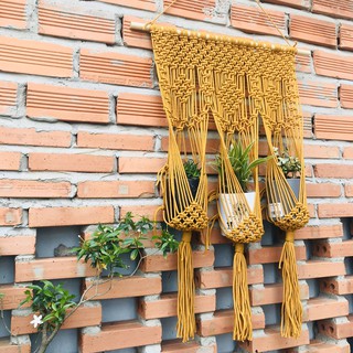 Dây treo chậu cây Macrame - 3 chậu