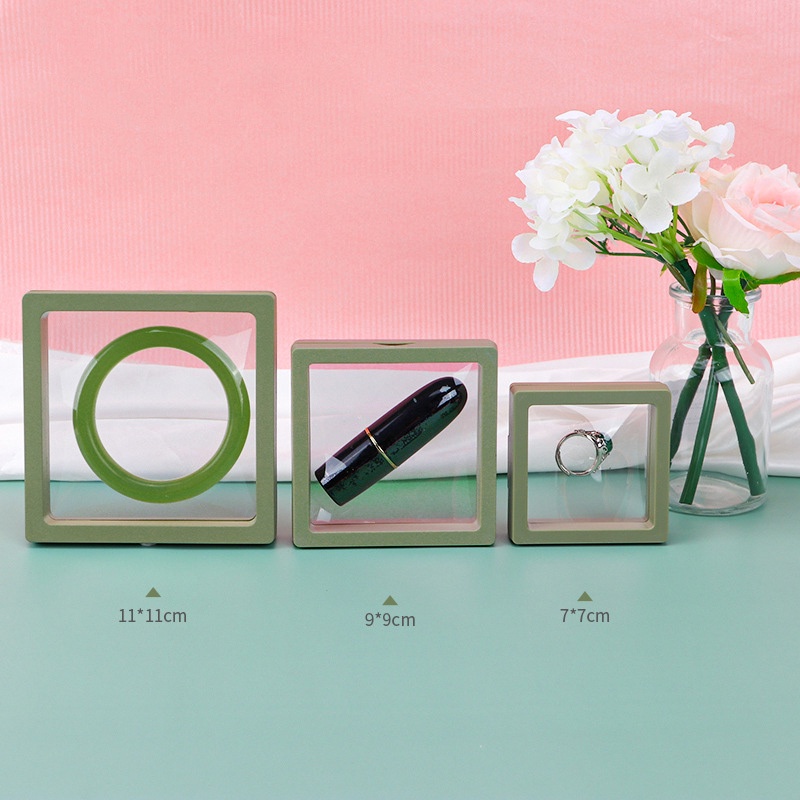 Hộp đựng trang sức nữ trang bằng nhựa mini màng PE nhiều màu dễ thương đựng trang sức huy hiệu son