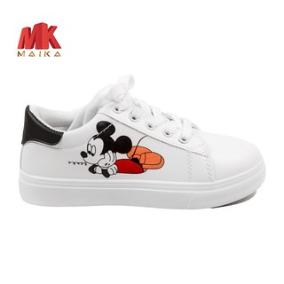 Giày Sneaker nữ MK MAIKA MKS188 ĐEN đế bằng phù hợp đi bộ thể thao thoải mái trong mọi hoạt động